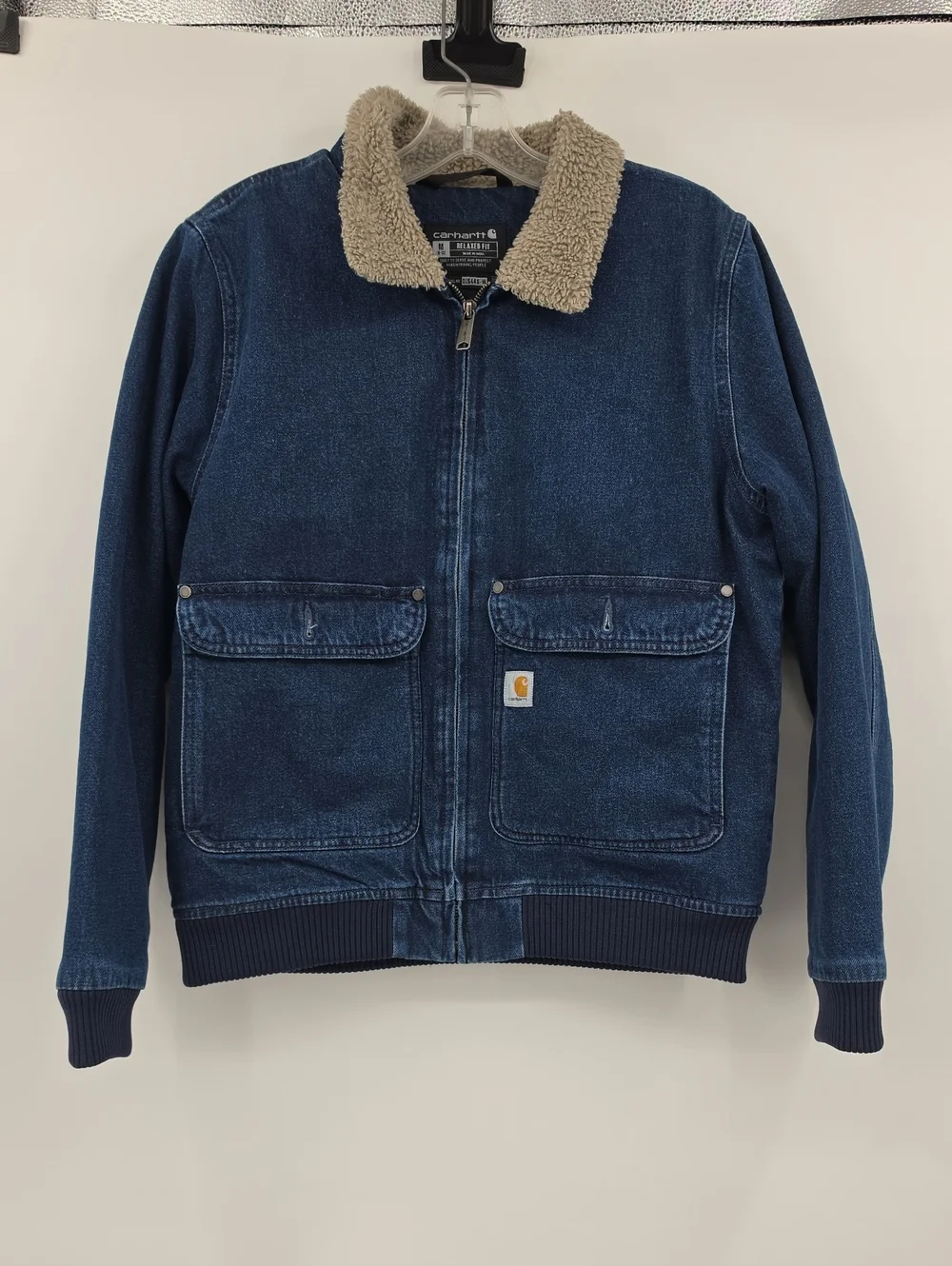 Carhartt Relaxed Fit Denim Sherpa-Lined Jacket Women's Size M